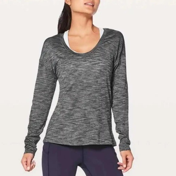 Lululemon Meant to Move Long Sleeve Grey Heathered Shirt - Picture 2 of 8